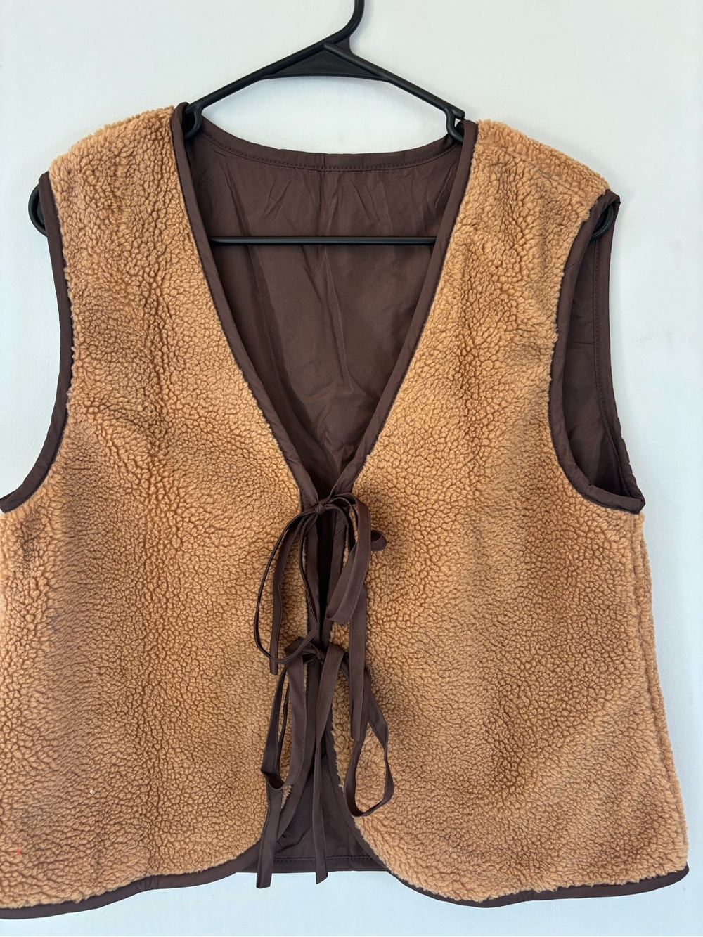 NWOT Tie Sherpa Vest